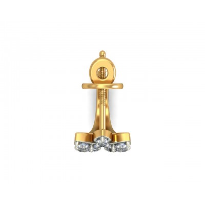 Hayley Diamond Hoop earrings in Gold